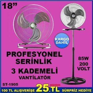 18 inch Sanayi Tipi Güçlü Serinletici Metal Ayaklı Vantilatör