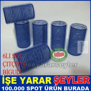 6 ADET ÇITÇITLI PERMA BİGUDİ 6CMxØ4CM BÜYÜKBOY
