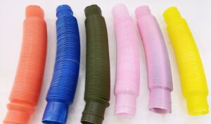 2 adet Popit Tubes Anti Stres Atan Uzayıp Kısalan Duyusal Oyuncak Çevrilince Değişik Sesler Çıkartır