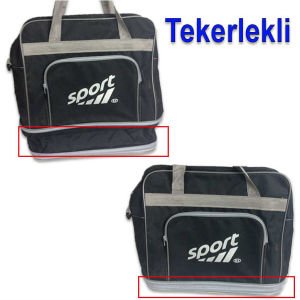 Sport Askılı Hem Çanta Hem Valiz 3 Çepli Tekerlekli Sağlam 37x47cm Çanta 60x47cm Valiz