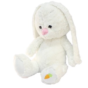 Uzun Kulaklı Beyaz Tavşan Peluş Oyuncak 40 cm