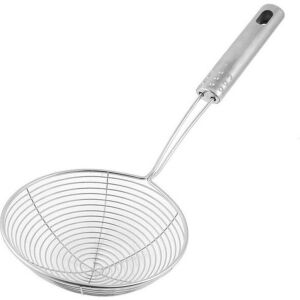 Baysa Metal Büyük Tel Kevgir Sık Dokuma 18 cm Çap, 21 cm Sap Uzunluğu