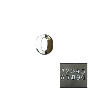 NO-0 Yapışkanlı Kapı Numarası Krom