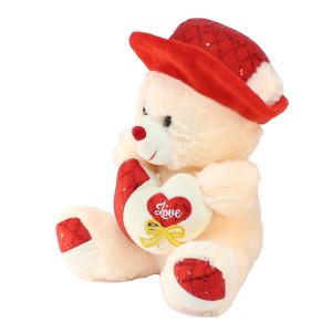 Love Kapli Şapkalı Ayı Peluş Oyuncak 35 cm