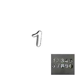 NO-1 Yapışkanlı Kapı Numarası Krom