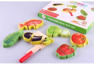 Ahşap Sebze Kesme Oyunu. 100% Doğal Ahşap Toksik İçermeyen Boya İle Çocuklarınıza Sağlıklı Eğlence