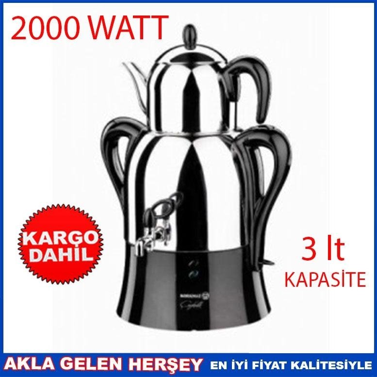 KORKMAZ A341 SİYAH ÇAYKOLİK ELEKTRİKLİ ÇAYDANLIK