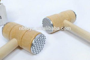 Ahşap Gövde Çift Metal Başlıklı Et Dövme Tokmağı