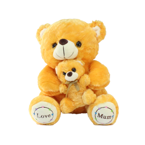 Love Mum Yavrulu Anne Ayı Peluş Oyuncak 30 cm