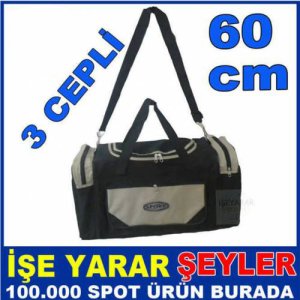 60 cm 3 CEPLİ BRANDA KUMAŞ SPOR ÇANTASI -2