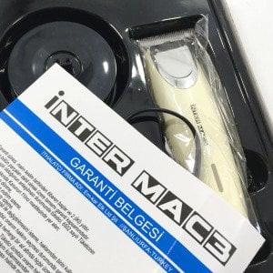 Yeni Teknoloji T Bıçaklı Şarj Standlı Kablolu Kablosuz Saç Sakal Tıraş Makinesi İnter Mac3 TC-9999