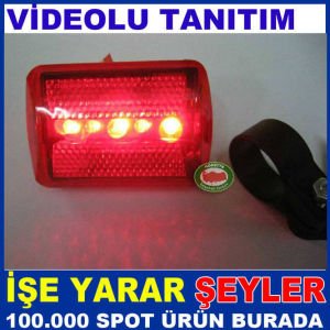 ÇOK FONKSİYON BİSİKLET AYDINLATMASI LEDLİ FLAŞÖR
