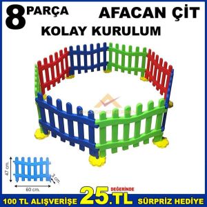 8 PARÇA KOLAY KURULUMLU ÇOCUK OYUN ALANI OYUN BAHÇE ÇİTİ TOP HAVUZU