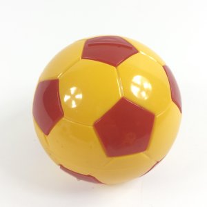 Sarı Kırmızı Futbol Topu Galatasaray Taraftar Figürlü 11 Cm Çapında Plastik Kumbara