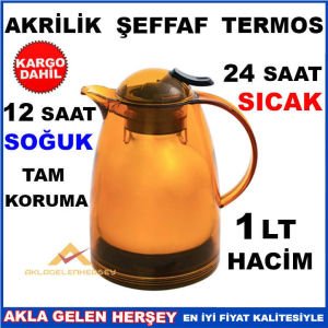 CAM İÇ YÜZEY SICAK SOĞUK KORUMALI AKRİLİK TERMOS
