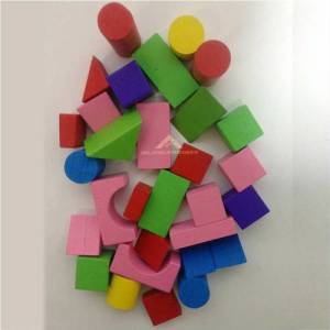 30 Parça Renk Dolu Ahşap Bloklar Bultaklı Özel Kutusunda Eğlenceli Ahşap Blok Puzzle