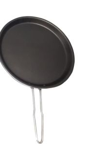 32cm Yanmaz, Yapışmaz Teflon Kaplama Tabansız Krep Tavası Yumurta Ve Omlet Isınmaz Metal Saplı