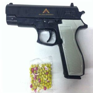 11 Boncuk Kapasite Şarjörlü 19x13cm Boyutunda Boncuk Atan Oyuncak Tabanca