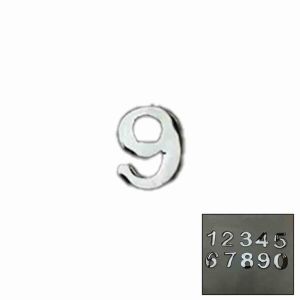 NO-9 Yapışkanlı Kapı Numarası Krom