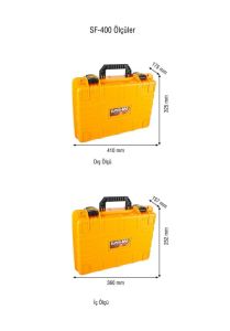 Safari Case Takım Çantası Süngersiz İç :360X252X157h mm /Dış :410x325x175h mm -SF 400