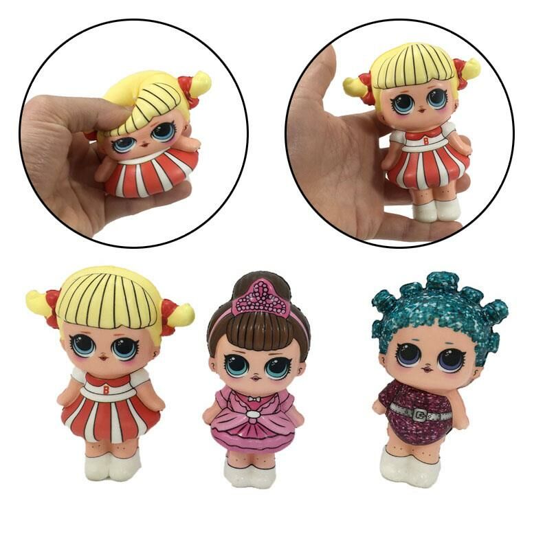 Yumuşak Sık Bırak Sukuşi Lol Bebek Oyuncak 12cm Squishy Lol Bebek
