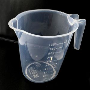 Şeffaf Plastik Kulplu Sürahi Tipi 1 Litre Ölçü Kabı