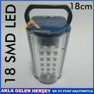 TAŞINABİLİR 6V AKÜLÜ 18 SMD LED IŞILDAK FENER