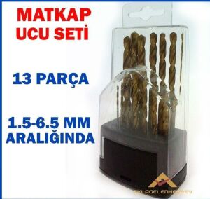13 Parça Metal İçin Farklı Ölçülü Matkap Ucu Set