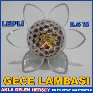 LED AMPULLÜ TASARRUFLU 1W RENKLİ GECE LAMBASI