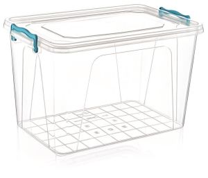 7.5 Litre Kilitl Kapak Dikdörtgen Kiler Saklama Kabı 34x23 h:14cm Her Gıdaya Uygun Sağlıklı Plastik