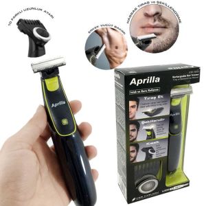 Usb Şarjlı Islak Kuru Kullanımlı Şekillendirme ve Tıraş Makinesi Çift Taraflı Bıçak Aprilla ATR 7025