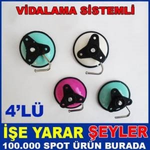 VİDALAMA SİSTEMLİ 4'LÜ VANTUZ ASKI SETİ