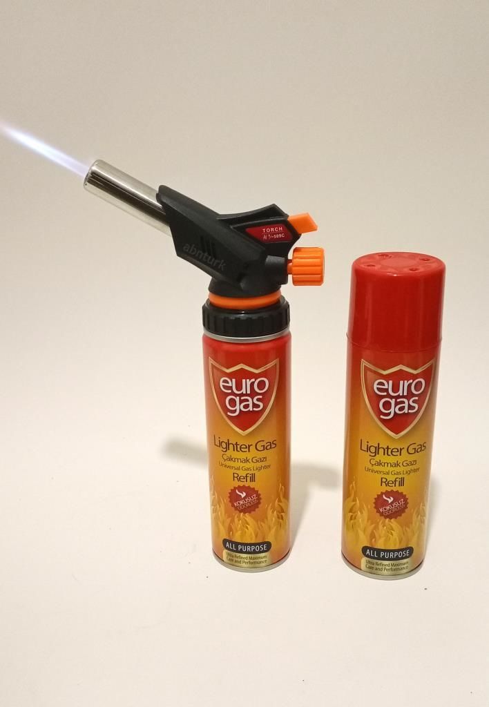 2 Tüp Hediyeli 1300C° Profesyonel Pürmüz Çakmak Gazına Uyan Kafa Isı Ayarı Manyeto Kendinden Çakmak