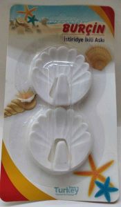 BURÇİN İstiridye Modeli İkili Plastik Askı