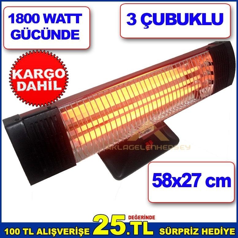 1800W SICAK MEKANLAR İÇİN EMNİYETLİ 3 ÇUBUKLU ELEKTRİKLİ ISITICI