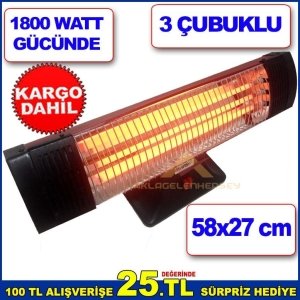 1800W SICAK MEKANLAR İÇİN EMNİYETLİ 3 ÇUBUKLU ELEKTRİKLİ ISITICI