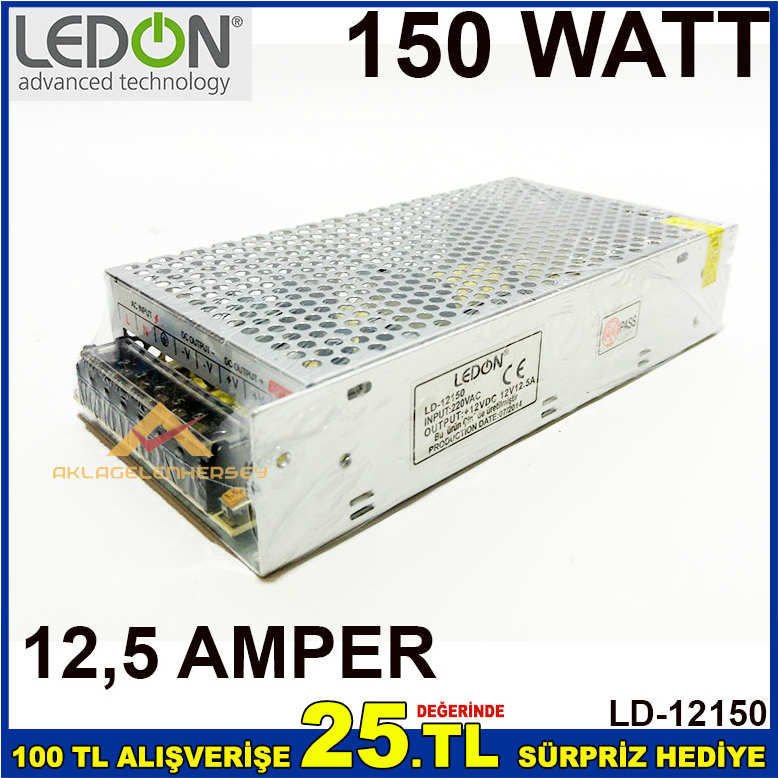 150 VOLT 12,5 Ah AMPER TRAFO ADAPTÖR GÜÇ KAYNAĞI