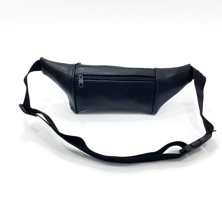 3Gözlü Fermuarlı Askılı Klasik Model Sade Deri Bel Çantası Unisex