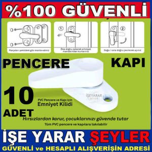 10 ADET PVC PENCERE KİLİDİ PİMAPEN ÇOCUK KİLİDİ