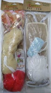 FAY TEK Natural Beauty Banyo Seti Uzun Sırt Lifi, Duş Lifi, Tırnak Makası, Topuk Taşı