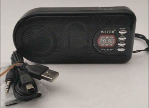 WD-3199 FM Radyo Çalar ,USB Kablolu, Dijital Saat Göstergeli, Pilli Ve Elektrikli Çalışır