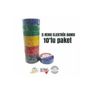1 Rulo 4 metre Kaliteli Renkli Elektrik Bantı Esneyen Sağlıklı Bant