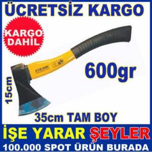 600 Gr Fiber Saplı Süper Keskin Sağlam Balta