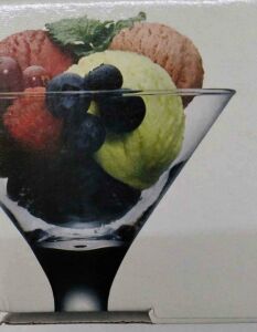 Paşabahçe İceville 2 Adet Cam Üçgen Ayaklı Dondurma Kasesi