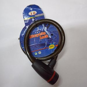 PVC Kaplama Bisiklet Bağlama Kilidi Çelik Kilit Anahtarlı Bisiklet Kilidi