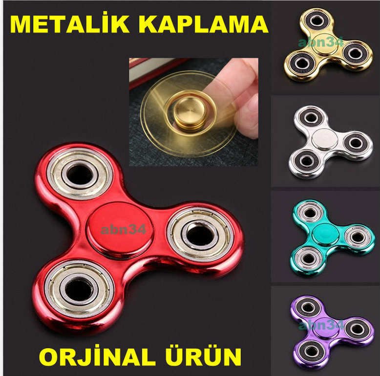 Metal görünümlü orjinal Stres Çarkı Çelik Rulmanlı 3 kanat özel plastik üstü metal kaplı stres çarkı