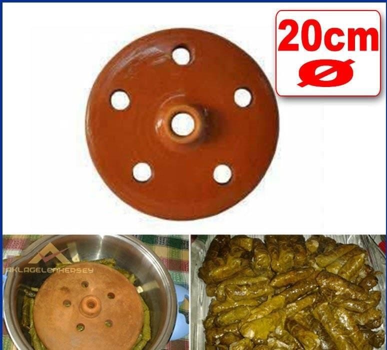 Kiremit Dolma Taşı Yaprak Sarma Taşı 20cm Çapında Yemeğin Daha İyi Pişmesi İçin Güveçte Sarma Taşı