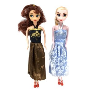 Fashion 2'li Oyuncak Bebek 28cm Müzikli Elsa ve Anna Bebek