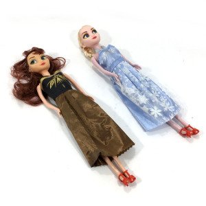 Fashion 2'li Oyuncak Bebek 28cm Müzikli Elsa ve Anna Bebek