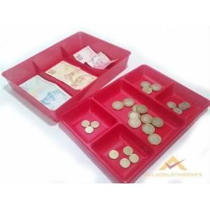 20x27cm 2 ÜNİTE 5+3 BÖLME ÇEKMECE İÇİ KAĞIT ve BOZUK PARA KUTUSU